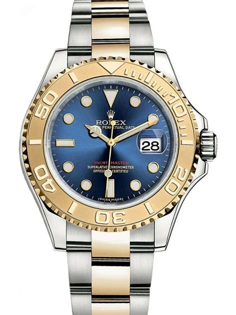 rolex yachtmaster blue and gold